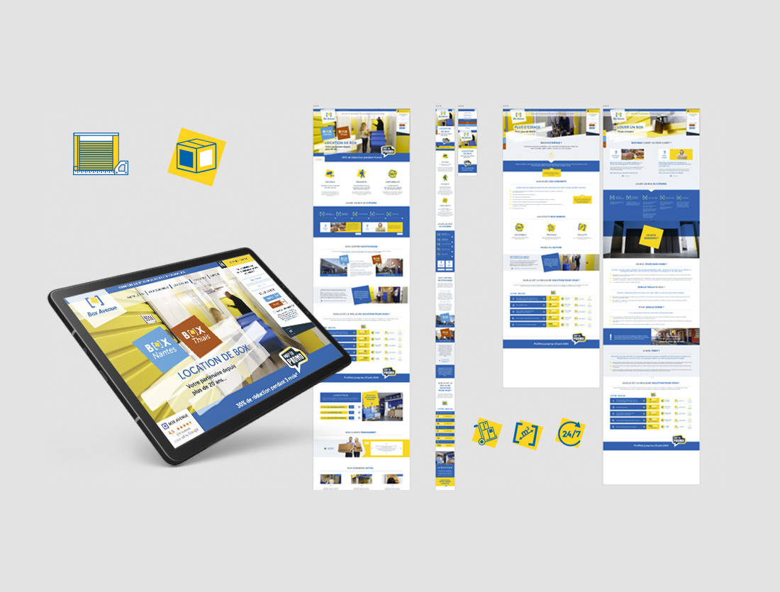 Création et maquettes du site BOX AVENUE